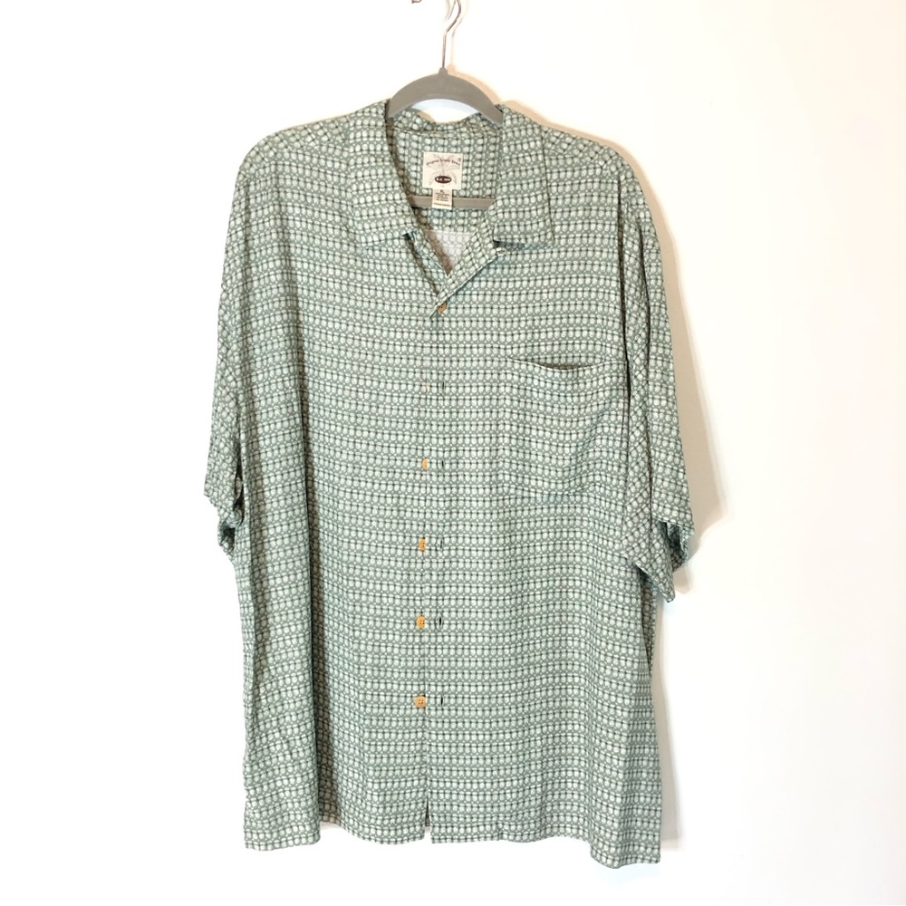 Original Island Sport 100% Rayon Short Sleeve Button Up Pocket Shirt XL